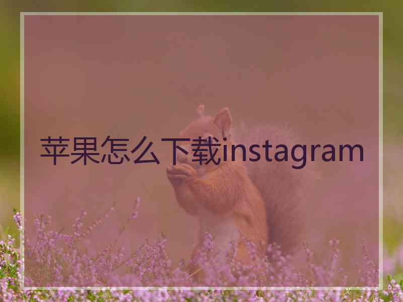 苹果怎么下载instagram