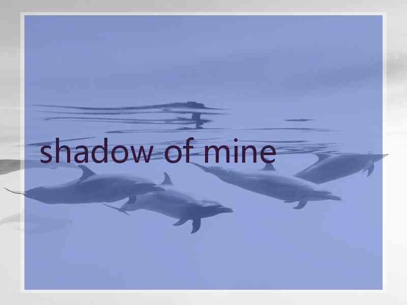 shadow of mine