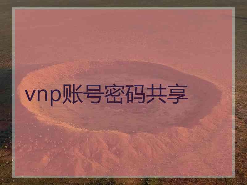 vnp账号密码共享