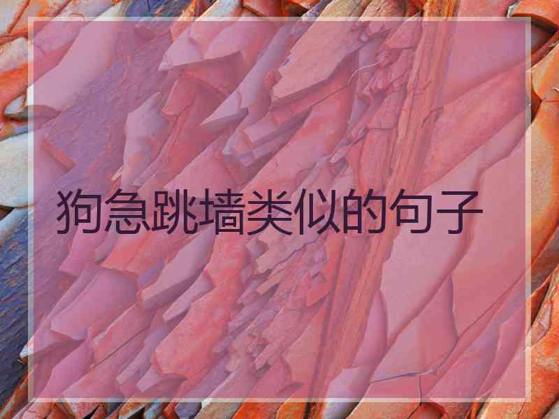 狗急跳墙类似的句子