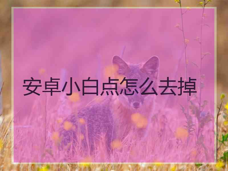 安卓小白点怎么去掉