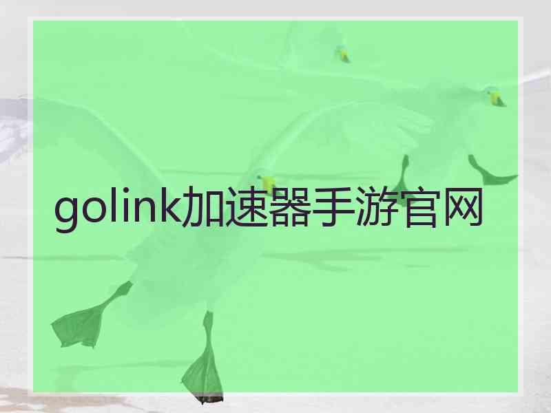 golink加速器手游官网