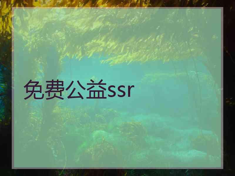 免费公益ssr