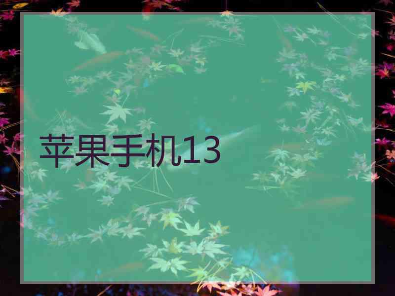 苹果手机13