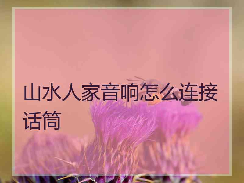 山水人家音响怎么连接话筒