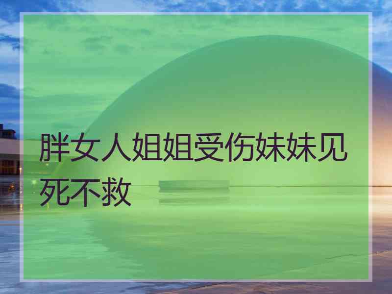 胖女人姐姐受伤妹妹见死不救