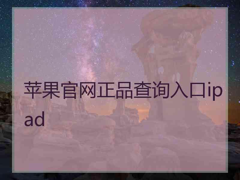 苹果官网正品查询入口ipad