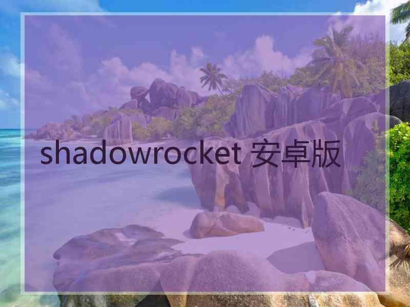 shadowrocket 安卓版