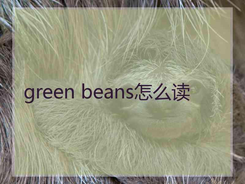 green beans怎么读