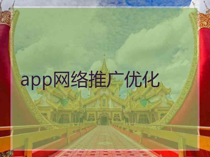 app网络推广优化