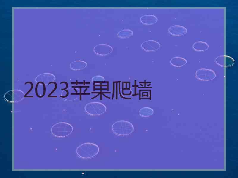 2023苹果爬墙